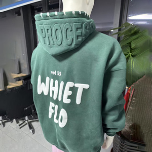 Bestseller Hoodie-Hersteller Maßgeschneiderte Farben 350-500g/m² Baumwollmischungen Fleece-Gefütterte Übergroße Kapuzenpullover Schlichte Herren-Hoodies - Product Image 1