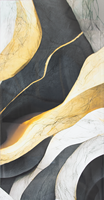 Panneau mural en PVC imperméable ignifuge à grain de marbre avec revêtement UV, prix d'usine RUITONG Chine, 4x8, rustique, intérieur