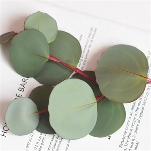 ก้านยูคาลิปตัสเทียมทำจาก PU เงินดอลลาร์ F-1664สัมผัสได้จริงสำหรับตกแต่งงานแต่งงานคริสต์มาสฮาโลวีน - Product Image 3