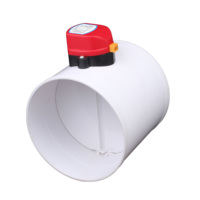 Pvc/Pp Plastic Materiaal Ronde Hvac Systeem Luchtkanaal Vent Volumeregeling Demper, Gemotoriseerde/Handleiding