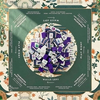 Stock Luxury Ensemble de Mahjong Américain de 160 tuiles, avec tapis Chinoiserie Blue Willow et tuiles en acrylique gravées à 4 couches violettes, Poker