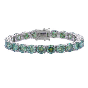 <span class=keywords><strong>Pulsera</strong></span> <span class=keywords><strong>de</strong></span> cadena <span class=keywords><strong>de</strong></span> tenis <span class=keywords><strong>de</strong></span> plata 925 con diamantes redondos verdes oscuros <span class=keywords><strong>de</strong></span> 10, 30, <span class=keywords><strong>50</strong></span> y <span class=keywords><strong>1</strong></span> quilate, unisex, para parejas, con una hilera completa <span class=keywords><strong>de</strong></span> diamantes, para mujer - Product Image 5