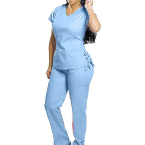 Medical Scrubs Wholesale Spandex Joggers Scrubs Suit Fashion Hospital Nurse <strong>Uniform</strong> Dental <strong>Clinic</strong> Custom Women Scrub Sets - Product Image 2