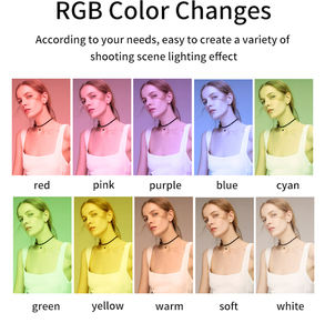 Anneau lumineux LED RGB de 45 cm pour <span class=keywords><strong>vidéo</strong></span> en direct sur TikTok, anneau lumineux de 18 pouces avec trépied pour éclairage photographique - Product Image 5