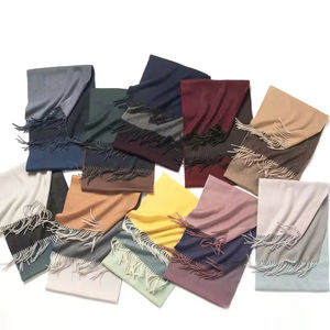 Écharpe unisexe longue et oversize en 100 % laine d'agneau, design dégradé doux et chaud pour l'hiver, vente en gros directe usine - Product Image 2