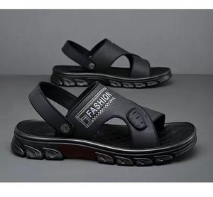 Sandalias de Verano para Hombre, de Piel, Antideslizantes, con Suela Gruesa, para Exteriores, Playa, Estilo Casual, Doble Uso - Product Image 2