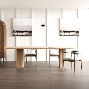 Ensemble de <span class=keywords><strong>table</strong></span> à manger <span class=keywords><strong>ronde</strong></span> de luxe moderne <span class=keywords><strong>rallonge</strong></span> de 8 chaises en bois massif pour bureau hôtel salle à manger pouvant accueillir 10 personnes - Product Image 6