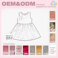 Robe sans manches blanche unie simple pour petites filles, idéale pour projets de bricolage et de loisirs créatifs, personnalisable