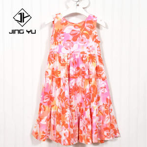 Personalizado de verano de alta calidad sin mangas vestido estampado cómodo niños traje Hawaiano Maxi vestido - Product Image 3
