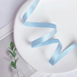 Ruban en satin rayé imprimé délicat de 1 cm pour emballage cadeau, 50 yards/rouleau, vente en gros - Product Image 3