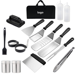 Wholesale Heavy Duty Grilling Accessories Stainless Steel <b>Tools</b> <b>Set</b> for Outdoor Camping BBQ with Cloth Bag - Product Image 1