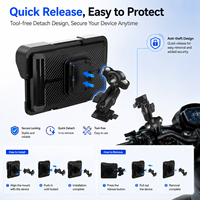 Navegación Bestsonic para Motocicleta, Resistente al Agua, con Carplay, Pantalla de 7 Pulgadas, Anti-robo, Duradera, GPS Económico para Cualquier Motocicleta