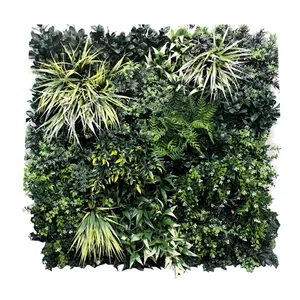 Artificual-retardante de llama 3d para pared, Planta Artificial de hierba sintética para decoración de Exteriores, antiuv, personalizada, de China
