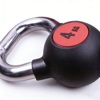 Ensemble de Kettlebells Noirs en Fer et Caoutchouc, Personnalisables avec Logo, Durables, Tendance et de Haute Qualité pour le Fitness (Vente en Gros)