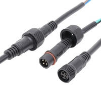 Connecteur mâle-femelle étanche AOHUA M14 2 broches 6A IP65, moulage PVC, faisceau de câbles personnalisé ODM OEM pour énergie solaire extérieure