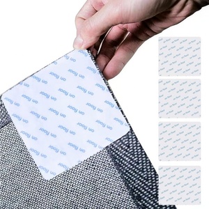 Washable & Reusable Carpet <b>Sticker</b>, 10*10cm White Rug Grippers for Laminate Floor, White Non-Slip Carpet Grippers - Product Image 1