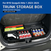 Organisateur de coffre de voiture, boîte de rangement pour BYD Seagull Atto 1 Dolphin Mini 2024-2026, plateau de coffre arrière, accessoires intérieurs