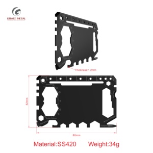 Tốt nhất bao giờ tùy chỉnh khắc 46 trong 1 Cắm Trại Ví EDC siêu thẻ công cụ - Product Image 4