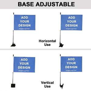 Drapeau de capot de voiture personnalisé, drapeau automobile personnalisé avec clip de fenêtre, design avec mât en plastique, drapeaux de voiture décoratifs Bagetu - Product Image 2