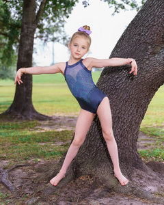 Новинка! Гимнастический купальник для девочек из нейлона и спандекса с термотрансферным принтом, по оптовой цене от производителя. - Product Image 1