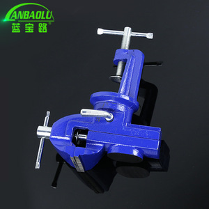 Anbaolu Bench Vise Cast Iron Smooth Jaw Swivel Base 360 Degree Adjustable With Anvil For Tube Work - Product Image 1