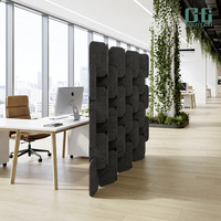 CA65 REACH ROHS Cloison Acoustique en Polyester Écologique, Insert Acoustique Insonorisant, Cloison de Bureau Acoustique en PET