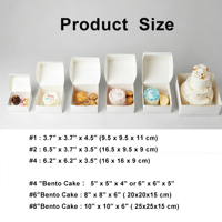 Boîte en papier kraft pour boulangerie, pâtisserie, gâteau, beignets, biscuits, macarons, desserts, à emporter, emballage écologique avec fenêtre