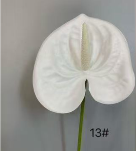 أنثوريومز اصطناعي بلمسة حقيقية زهرة جافة واحدة لديكور حفلات الزفاف نباتات بو الزخرفية ، أنثوريومز - Product Image 5