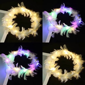 Guirlande lumineuse en plumes d'oie, blanc chaud, sept couleurs, bandeau de fête pour enfants de 4 à 6 ans - Product Image 1