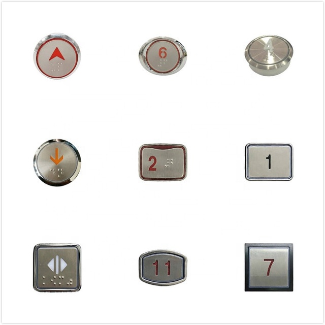 Neoteric Elevator Push Button Round Square Stainless Steel Different Colours DC24V Elevator Push Button