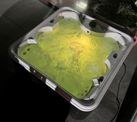 Baignoire de massage en acrylique pour l'extérieur OEM, 5-6 personnes, avec système d'hydrothérapie