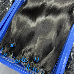 Lot de mèches de cheveux humains indiens vierges 100 % naturels, bruts, originaux, à cuticules alignées, style personnalisé, longue ondulation, pour dropshipping - Product Image 2