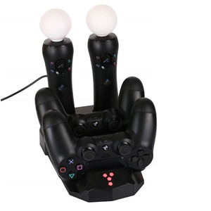 4 en 1 <span class=keywords><strong>PS4</strong></span> <span class=keywords><strong>Controller</strong></span> PS MOVE VR Estación de carga rápida para <span class=keywords><strong>PS4</strong></span> Soporte de cargador dual para <span class=keywords><strong>PS4</strong></span> Slim Pro - Product Image 3