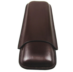 Estuche portátil de cuero marrón para puros y caja humidificadora - Set de viaje con cilindro para puros - Product Image 4