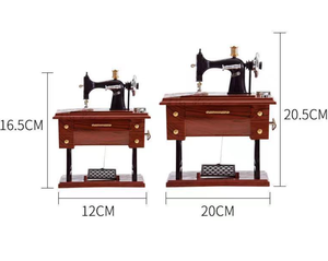 Boîte à musique de machine à coudre rétro, modèle de petite machine à coudre de simulation, boîte à musique, ornements de magasin de vêtements, cadeaux créatifs - Product Image 6