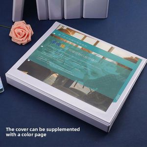Three-sided Pocket Add a Cover Binder <b>A4</b> Punched Insert Pages Quick-release Clip Two-hole Three-hole Four-hole Level Arch <b>File</b> - Product Image 2