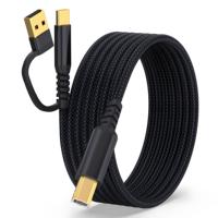 Pemisah kabel Data USB 2-in-1, menghubungkan satu Printer ke dua PC komputer dengan jaket nilon untuk penggunaan pemindai