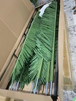 Ranting dan Daun Pohon Buatan LUYI Anti UV, Ranting Kelapa, Daun Pohon Kurma Tropis Buatan Kering