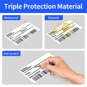 Papier d'étiquettes codes-barres thermique directe autocollant blanc 50mm 30mm <span class=keywords><strong>1000</strong></span> feuilles, multi-usages, sensible à la chaleur - Product Image 4