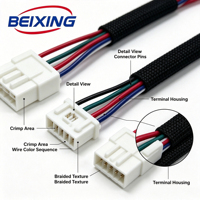 A00028 Beixing Câble de Moteur Pas à Pas pour Imprimante 3D, 4 broches PH2.0 et 6 broches en Cuivre Étamé, pour Ordinateurs/Machines/Automobiles/Motos