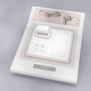 Vendita di gioielli di lusso da banco in pelle PU set espositivi per bracciale collana orecchino ciondoli anello - Product Image 3