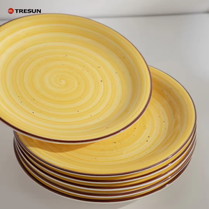 Saladier en céramique artisanale en grès de 7,5 pouces, art botanique, design durable, faible MOQ, service OEM, passe au lave-vaisselle (en stock 5000+) - Product Image 3