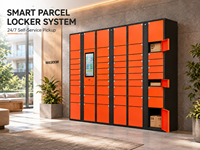 Sistema de Recogida de Paquetes Inteligente con Pantalla Táctil, Autoservicio, Resistente a la Intemperie, Duradero, para Apartamentos, Oficinas y Comercios