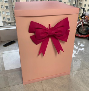 Scatola Regalo Sorpresa Extra Large 70x70x100cm Fai-da-Te con Laminazione Opaca per Feste di Compleanno, Proposte di Matrimonio, Anniversari, Bianco Nero Rosa - Product Image 3