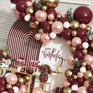 Kit DIY d'<span class=keywords><strong>arche</strong></span> de ballons en chrome <span class=keywords><strong>or</strong></span> rose <span class=keywords><strong>et</strong></span> <span class=keywords><strong>rouge</strong></span> bordeaux pour décoration de mariage <span class=keywords><strong>et</strong></span> de fête, ensemble de ballons en latex - Product Image 3