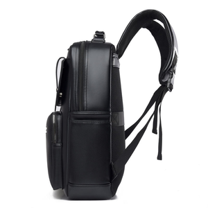 Sac à dos pour ordinateur portable en <span class=keywords><strong>cuir</strong></span> PU imperméable de haute qualité pour hommes, sac d'école simple pour étudiants - Product Image 6