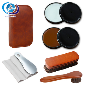 Daan Professional Rapid Shine 6pcs <strong>Shoe</strong> Care Collection with Customizable Tin <strong>Polishes</strong> and Real Horsehair Brushes - Product Image 3