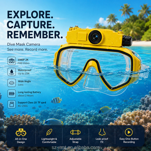 <span class=keywords><strong>Masque</strong></span> de plongée étanche à large champ de vision avec support pour caméra d'<span class=keywords><strong>action</strong></span>, anti-buée, verre trempé écologique, lunettes de natation pour adultes - Product Image 4