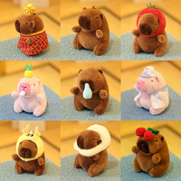 Peluche Capybara, petite poupée pendentif, porte-clés, breloque de sac, figurine transfrontalière - Vente en gros, Polyester Coton PP, 10 cm, Cadeau pour filles