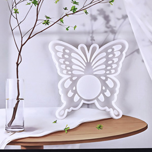 Nouveau mignon papillon bougeoir Silicone moule plateau caboteur chandelier plâtre décoration résine goutte à goutte Film - Product Image 4